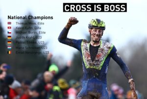 D. van Poppel auf dem Podium in Dwars door het Hageland National Titels Cyclocross 2022 300x202 - D. van Poppel auf dem Podium in Dwars door het Hageland