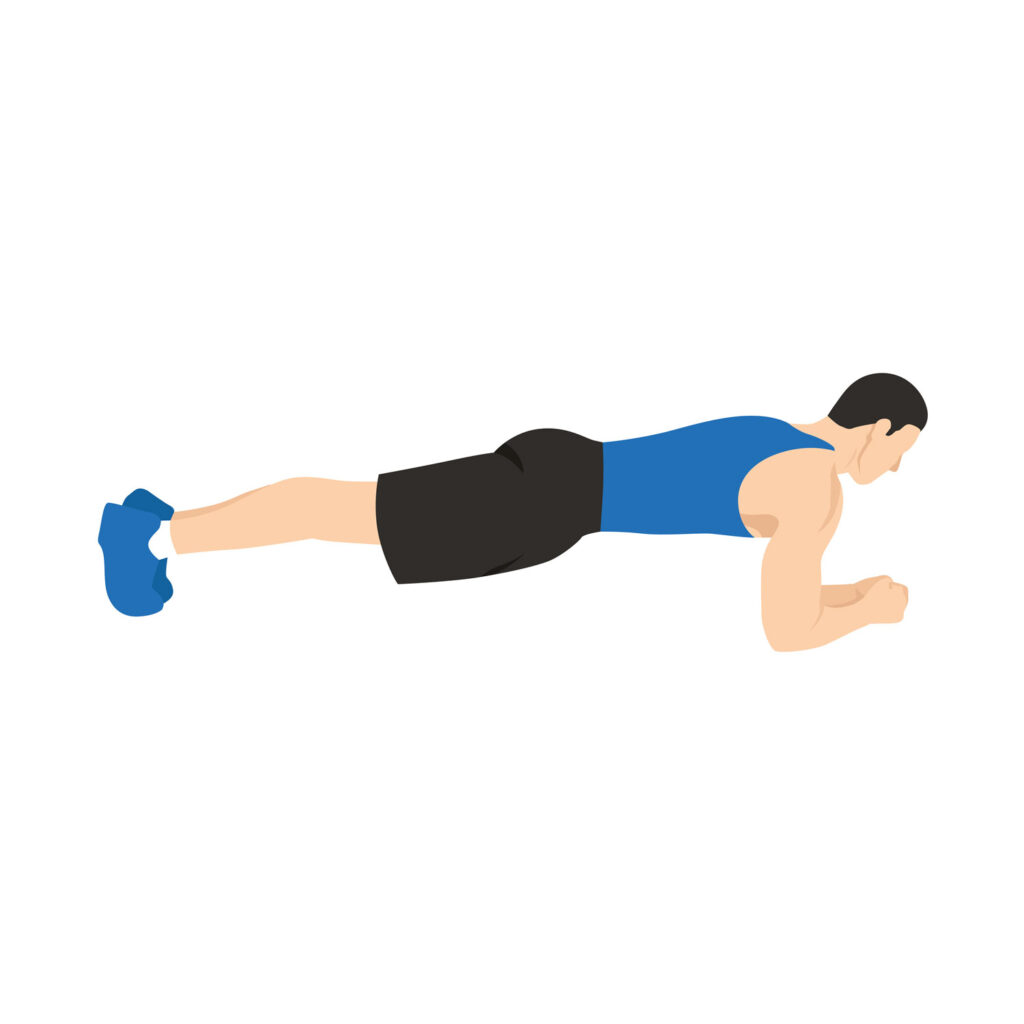 Planke - Radfahrer Training