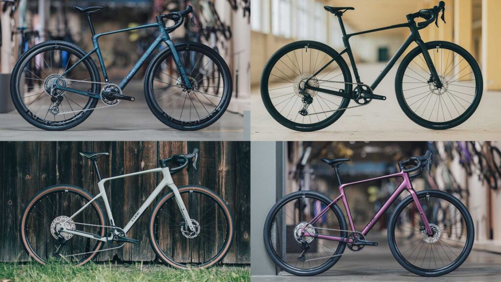 Cube Nuroad 2026 Gravelbike in vier Varianten – Gesamtansicht der Modellreihe Cube Nuroad 2026 Gravelbike in vier Varianten – Gesamtansicht der Modellreihe