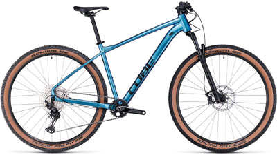 Cube Reaction Pro Hardtail Mountainbike in Türkis.