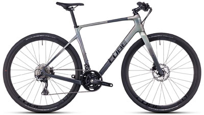 Cube Nulane C:62 SLT Fitnessrad in Silber.